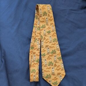 Authentic Hermes Paris Silk Patterned Tie